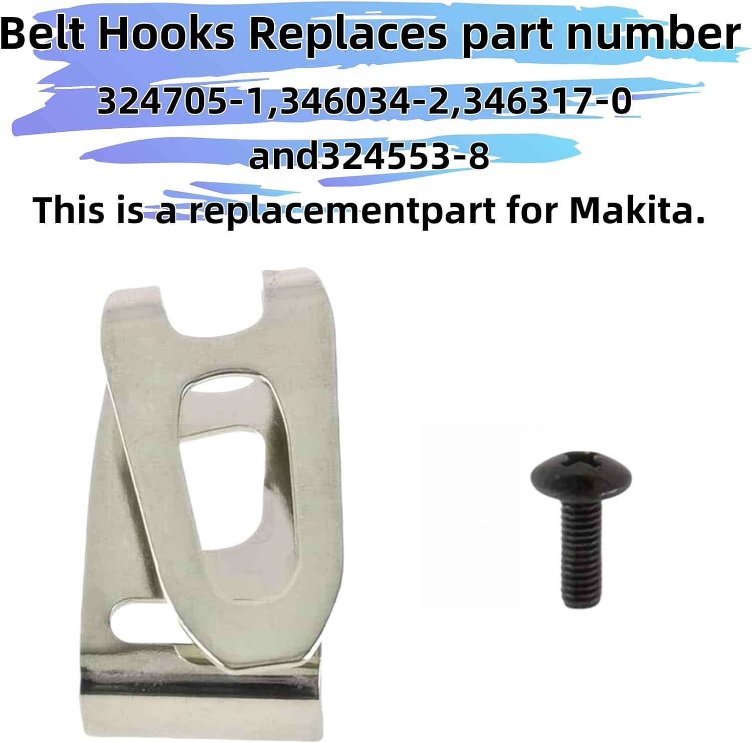 5PK Power Tool Belt Clip Hook for Makita 18V Cordless Drill Holder with Screw