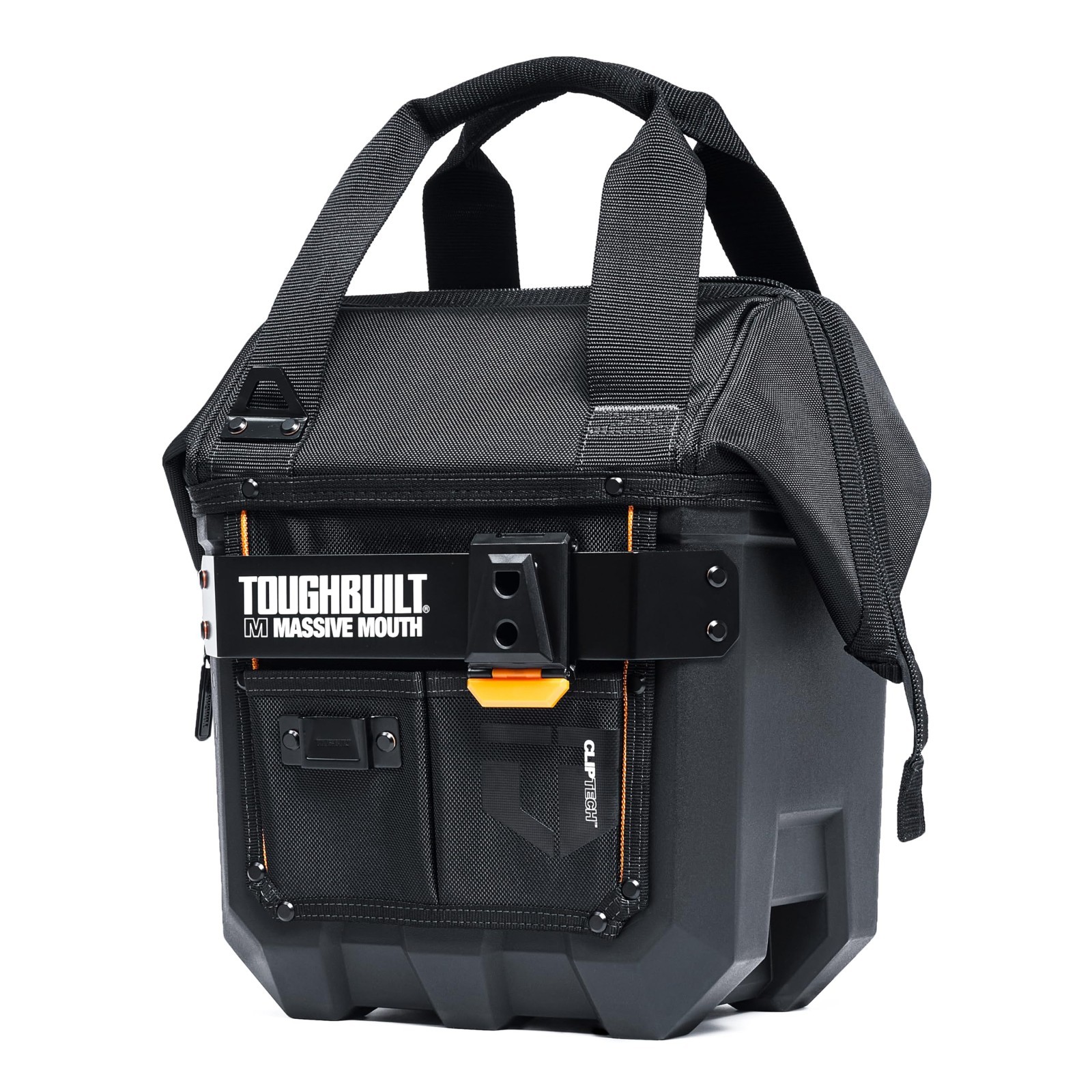 Massive Mouth 12-Inch Tool Bag, Wide-Opening Hard Body, 25 Pockets, Reinforced H