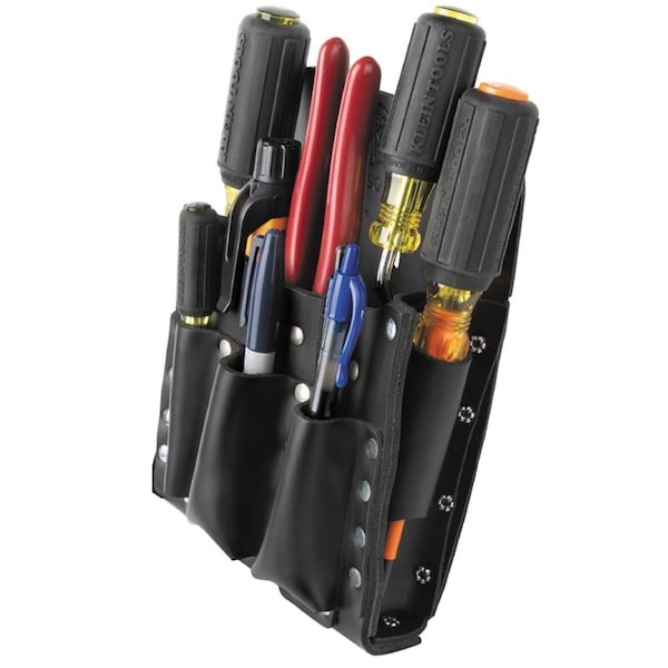 Klein Tools 5190 Black Leather 10 Pockets, 5190