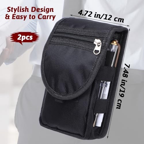 2 PCS Small Utility Pouches EDC Pocket Tool Belt Pouch – Cell Phone Holder