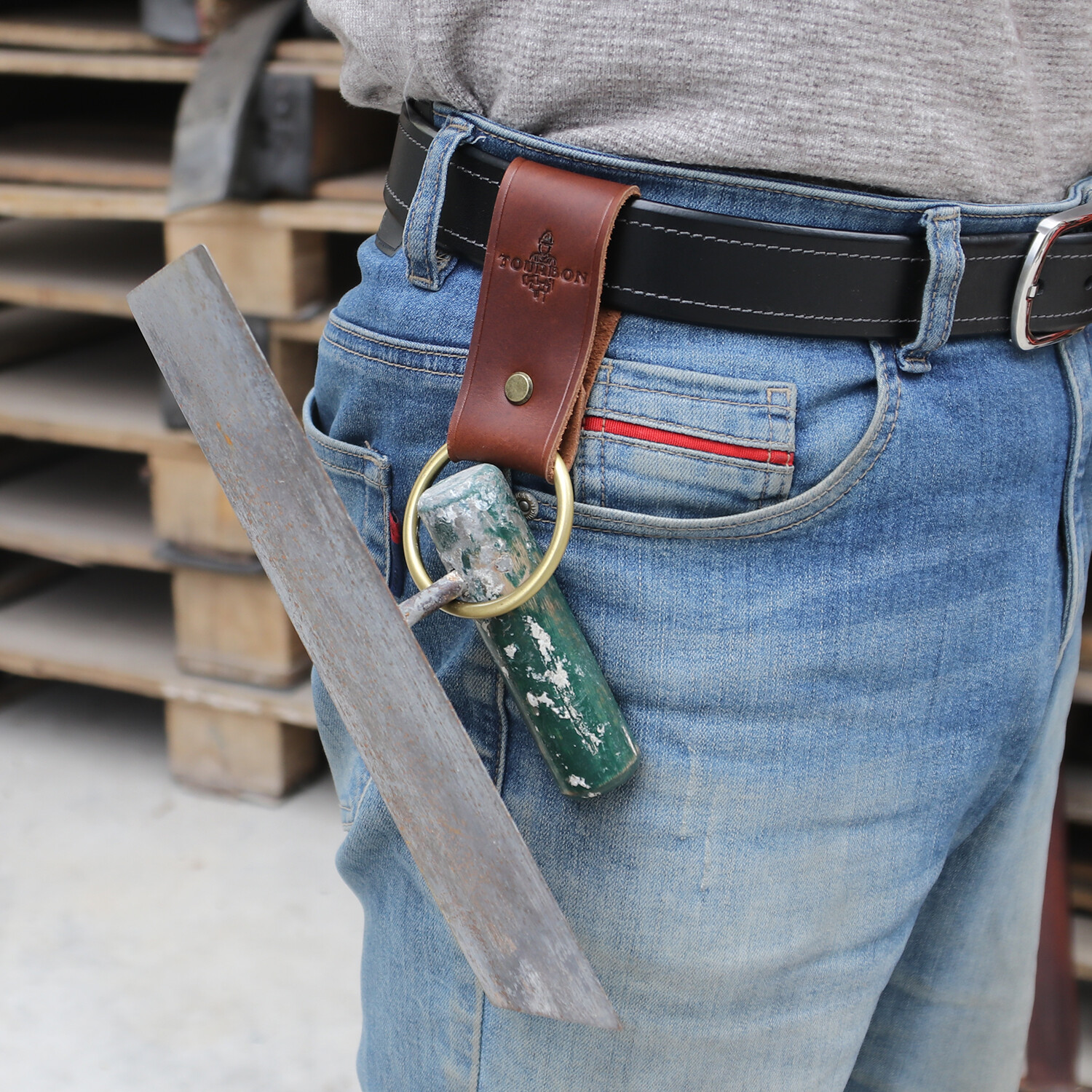 Leather Hammer/Wrench/ Axe Holster Trowel Tools Carry Holder Belt Loop