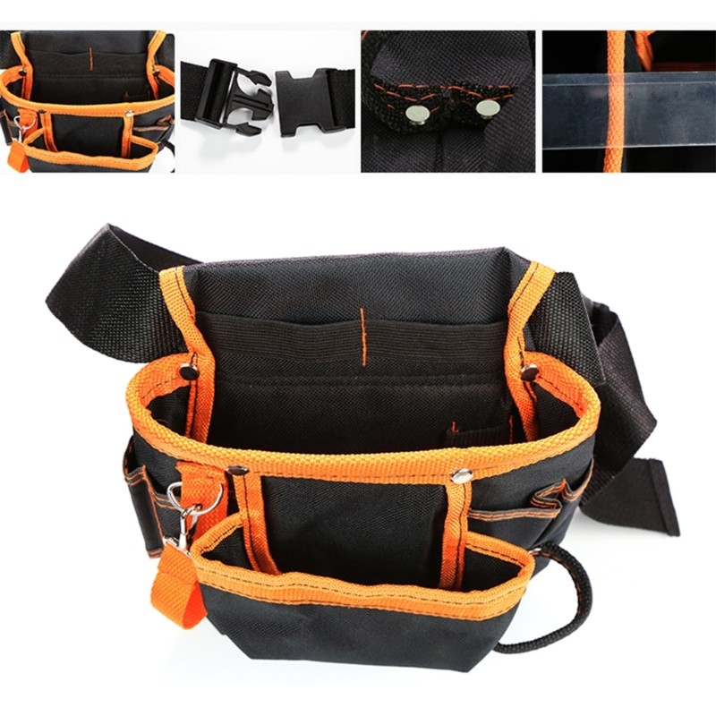 600D Oxford Cloth Tool Bag Maintenance Special Electrician Belt Bag for w/ 8x Po
