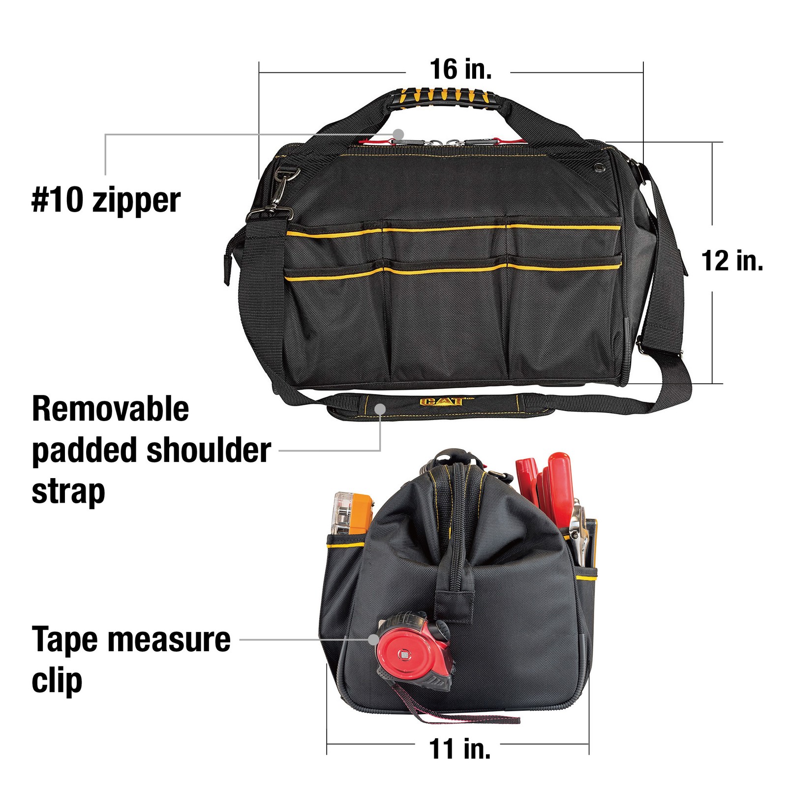 Cat 16 Inch Pro Wide-Mouth Tool Bag – 240044