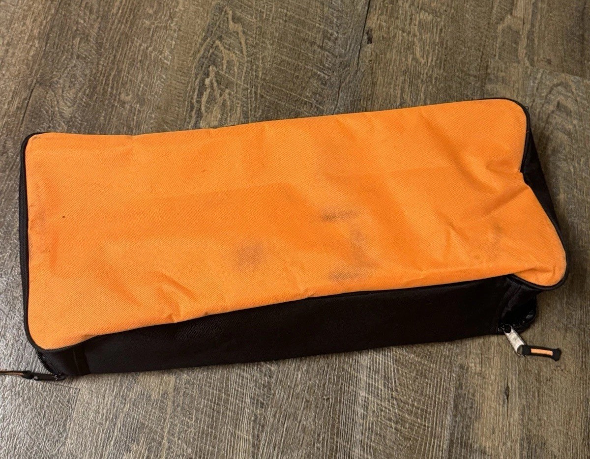 RIDGID Padded Zippered Tool Bag Case Orange & Black Storage Pouch P/N 903211068