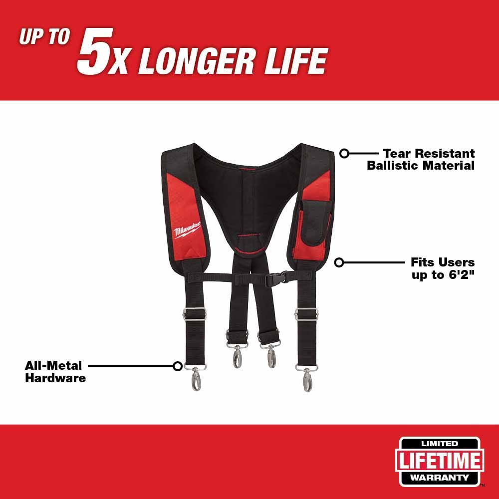 Milwaukee 48-22-8146 XL Padded Suspension Rig, 1680 Denier Nylon, Riveted Seams