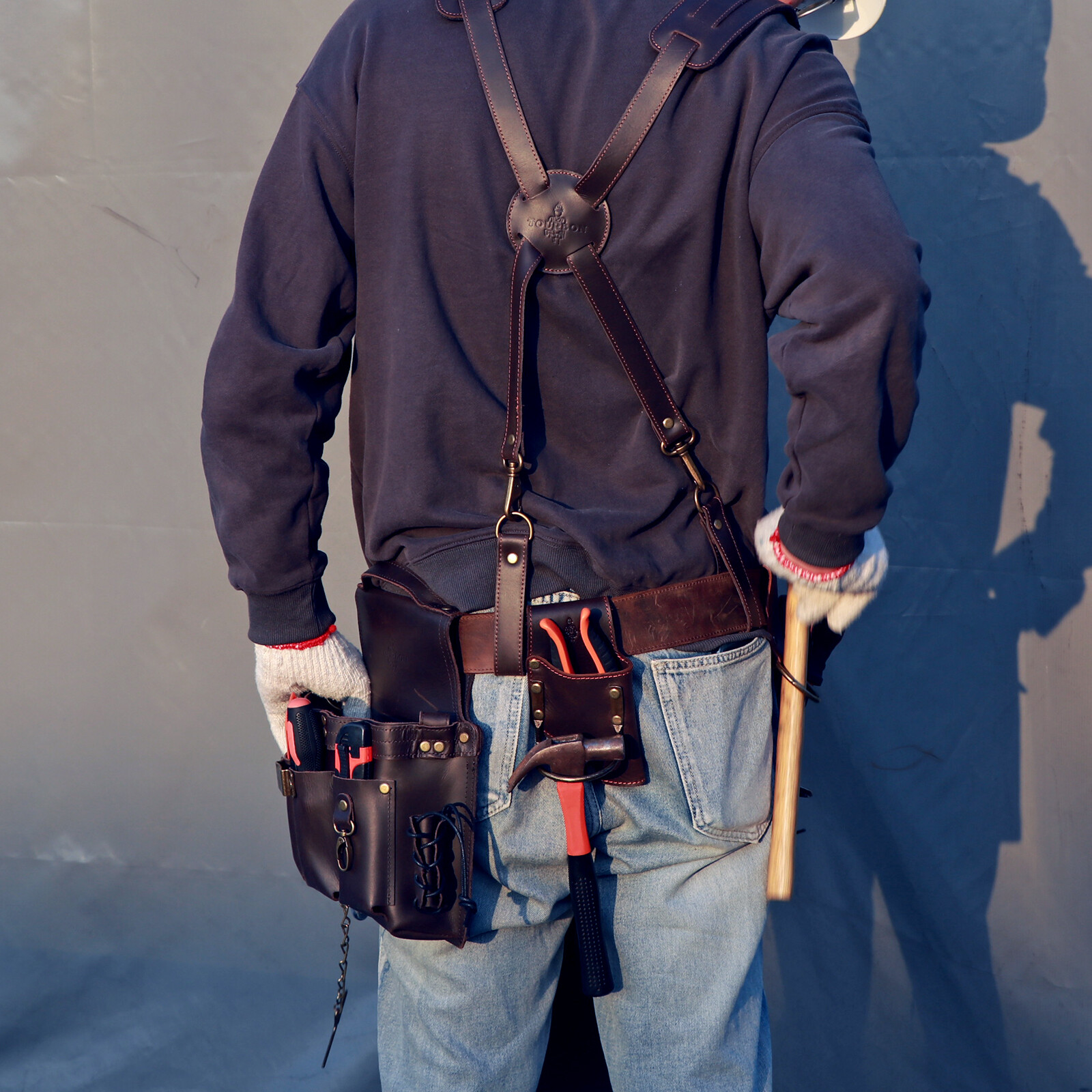 TOURBON Tool Belt Suspenders Carpenter Heavy Duty Chest Strap US-Special offer