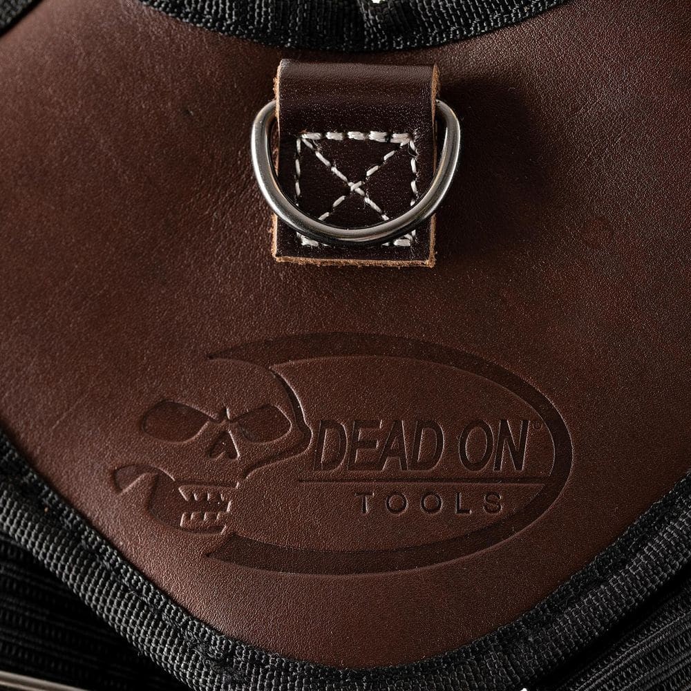 DEAD ON TOOLS Leather Hybrid Weather-Resistant Tool Belt w/ Suspenders in Black