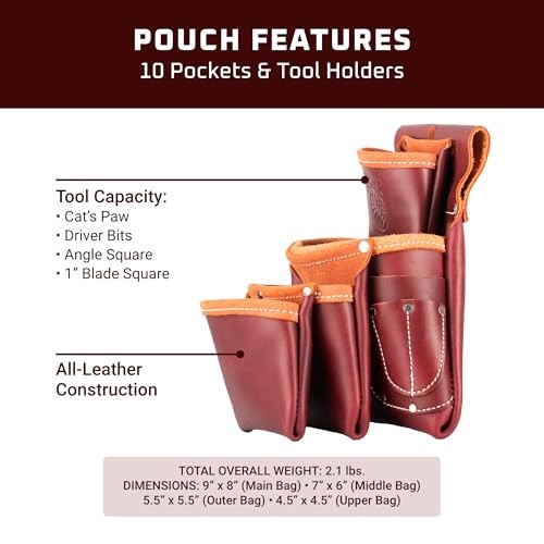 OxyLights 3 Pouch Tool Organizer Occidental Leather
