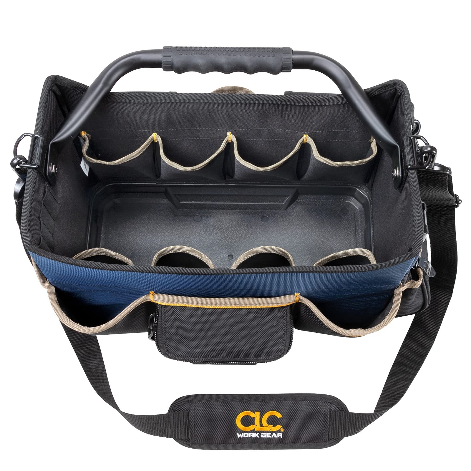 CLC Work Gear PB1580 15″ Open-Top Toolbox Molded Base 17 Pockets 1680D Polyester