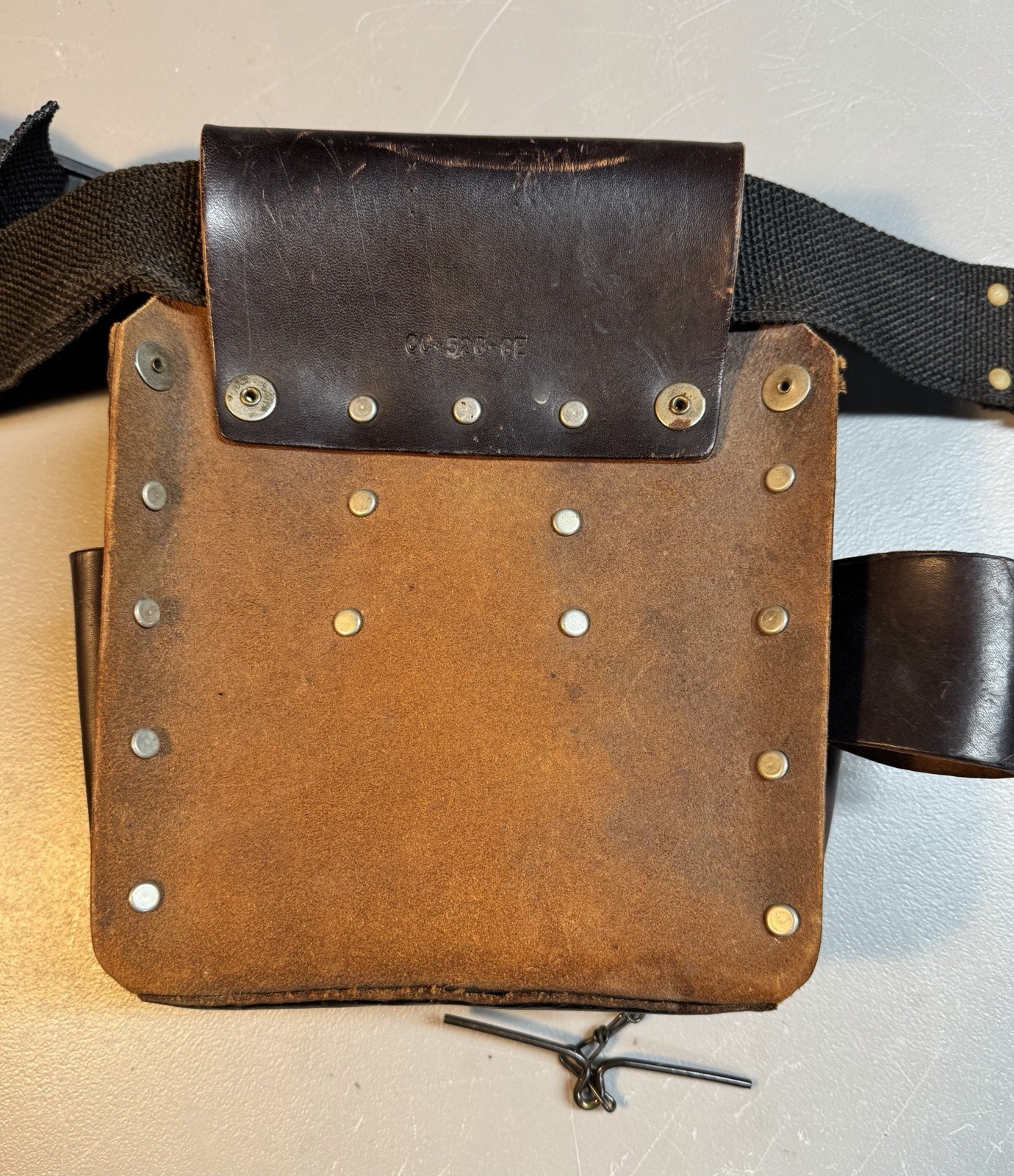General Electric GE Vintage Leather Electrician Tool Belt CC-526-GE
