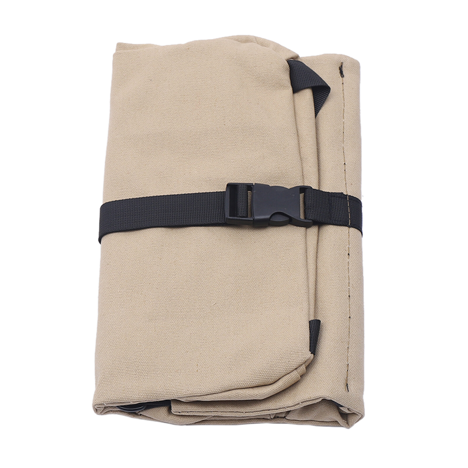 Scratch Resistant Roll Bag Heavy Duty Canvas Roll Up Tool Bag with 5 Pockets