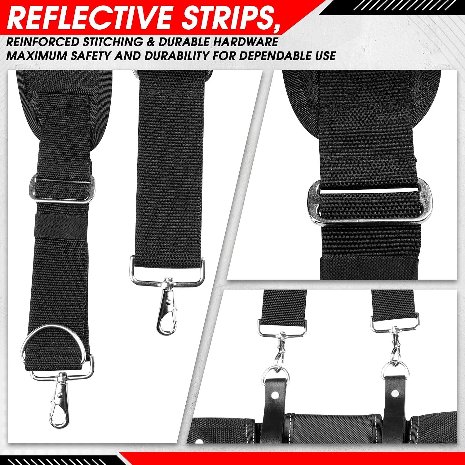 AP Tool Belt Electricians Work Belt with Suspenders 29 Pocket Tool Pouch Bag
