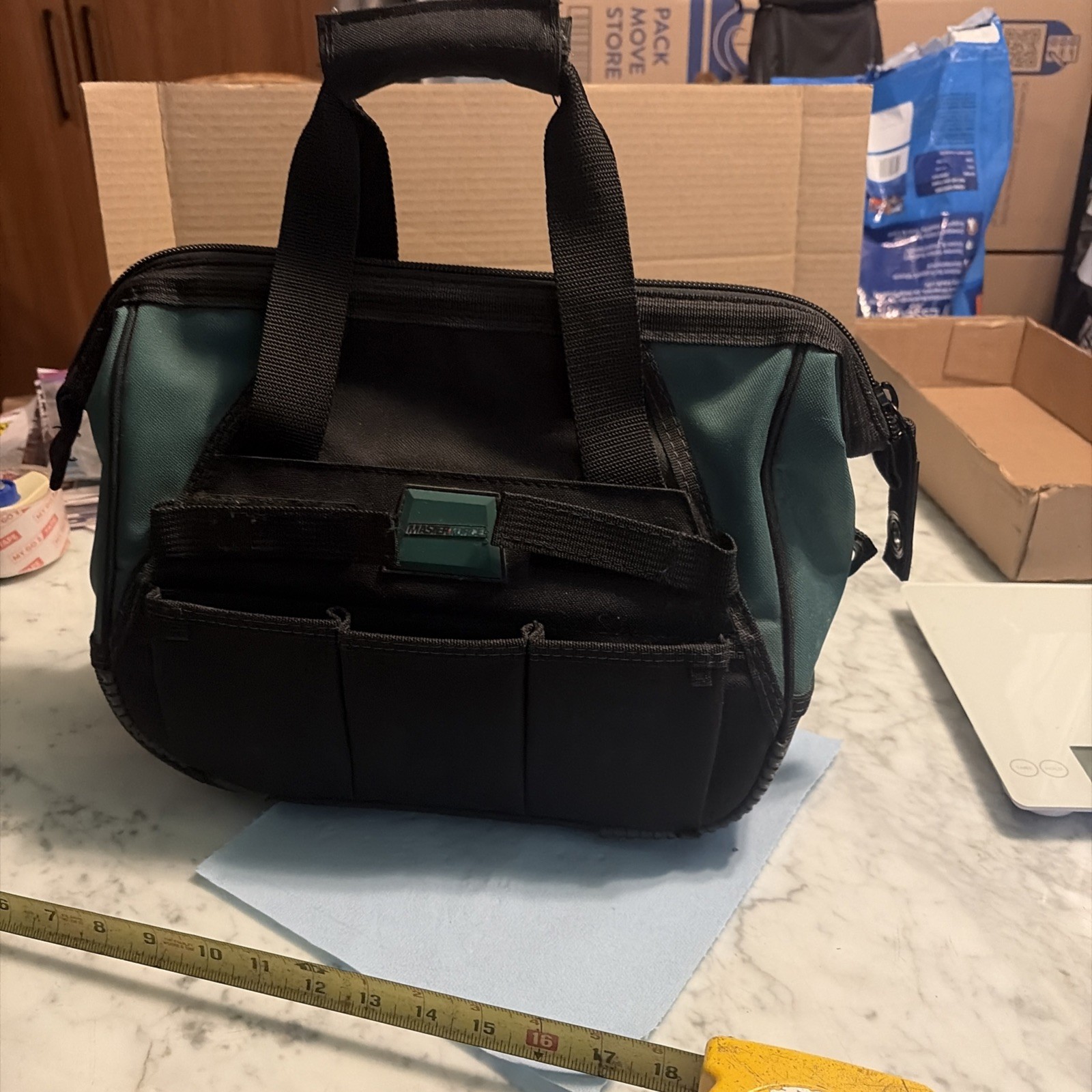 Master Force 13″ Project Bag Heavy Duty Tool Bag -Grren/Black