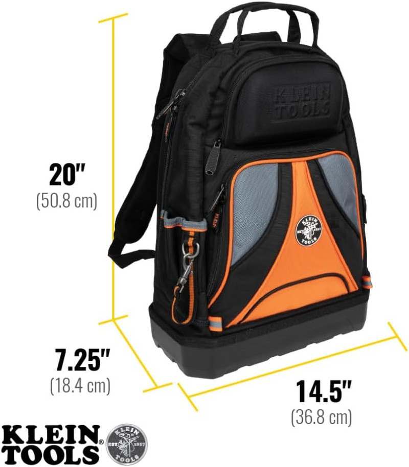 55421BP-14 Tool Backpack, Heavy Duty Tradesman Pro Tool Organizer / Tool Bag wit