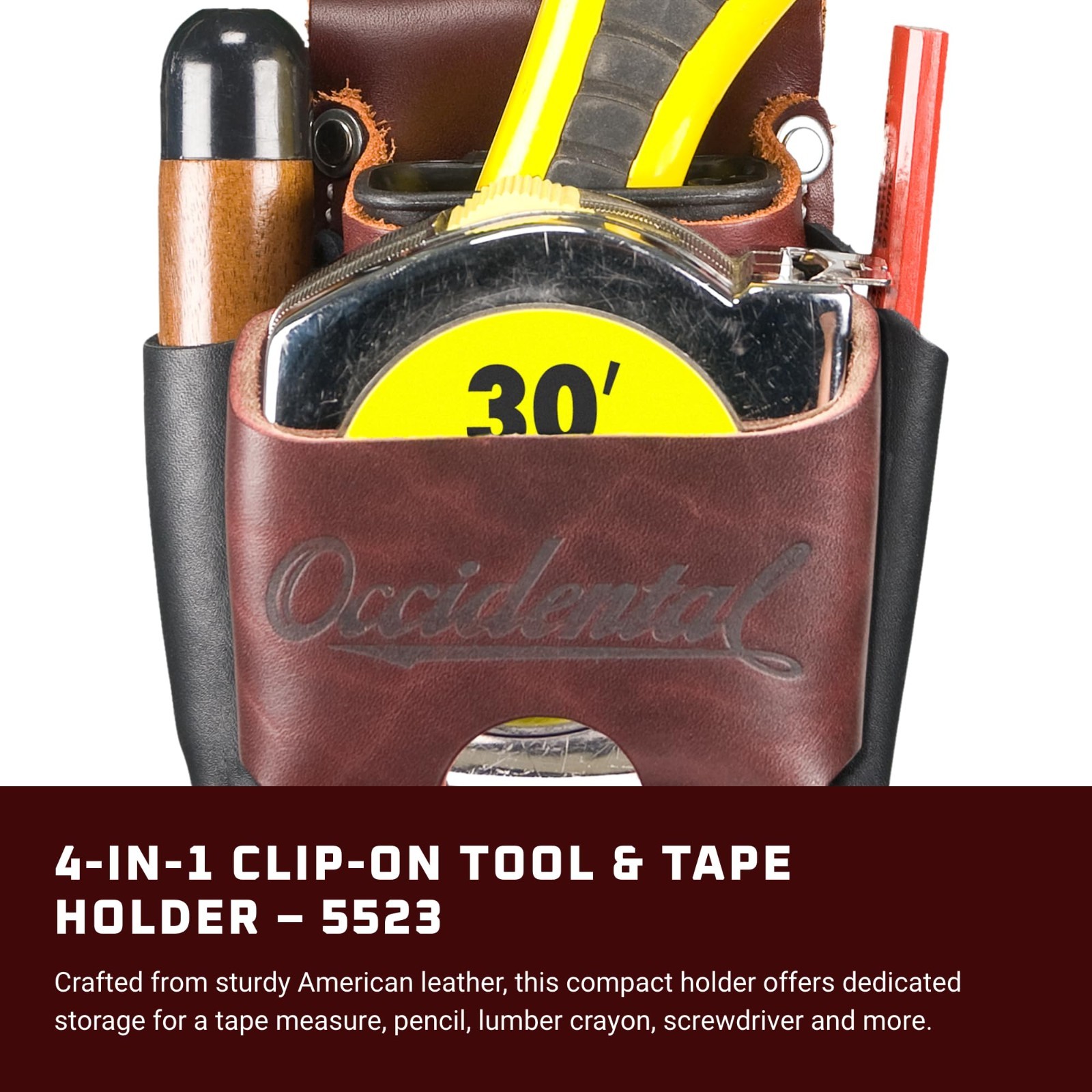 4-in-1 Clip-On Tool & Tape Holder – 4x Capacity, Includes Oxy Tool Shield, USA M