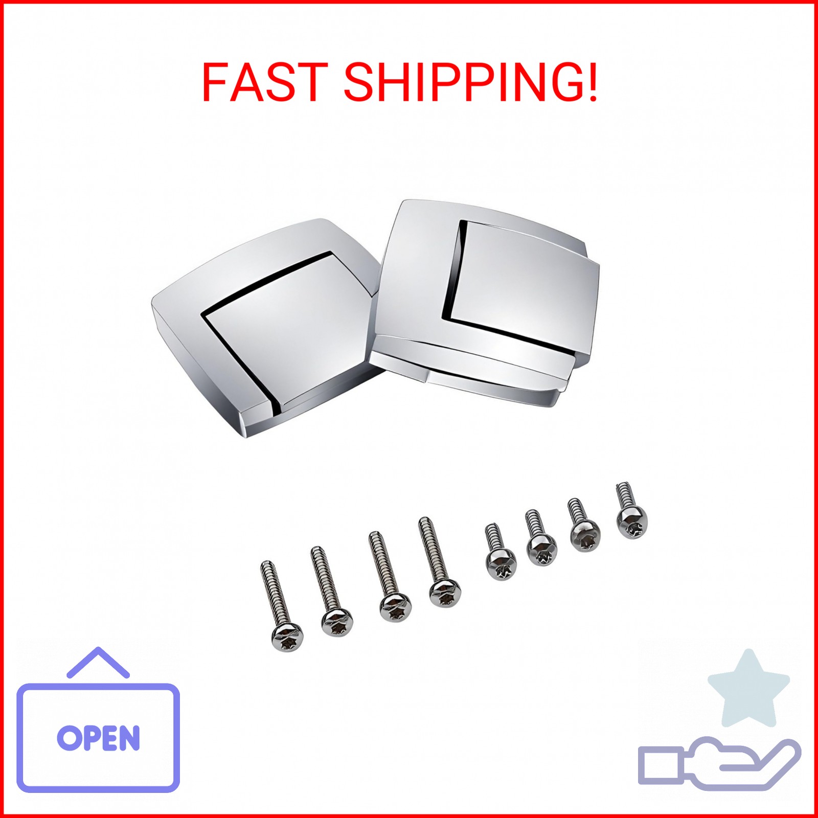KASIMT Chrome Tour Pack Pak Latches Fits for Harley Touring Street Electra Road