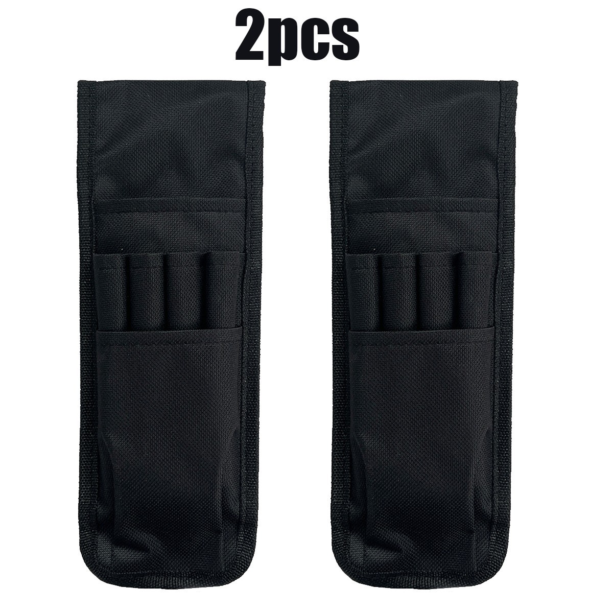 2x Black Belt Pen Holder Pocket Protectors for Pens and Pencils Molle Pen Pouch