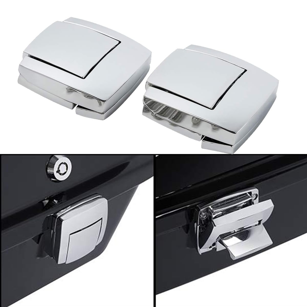 Chrome Tour Pack Pak Latches Fits for Harley Touring Street Electra Road Glid