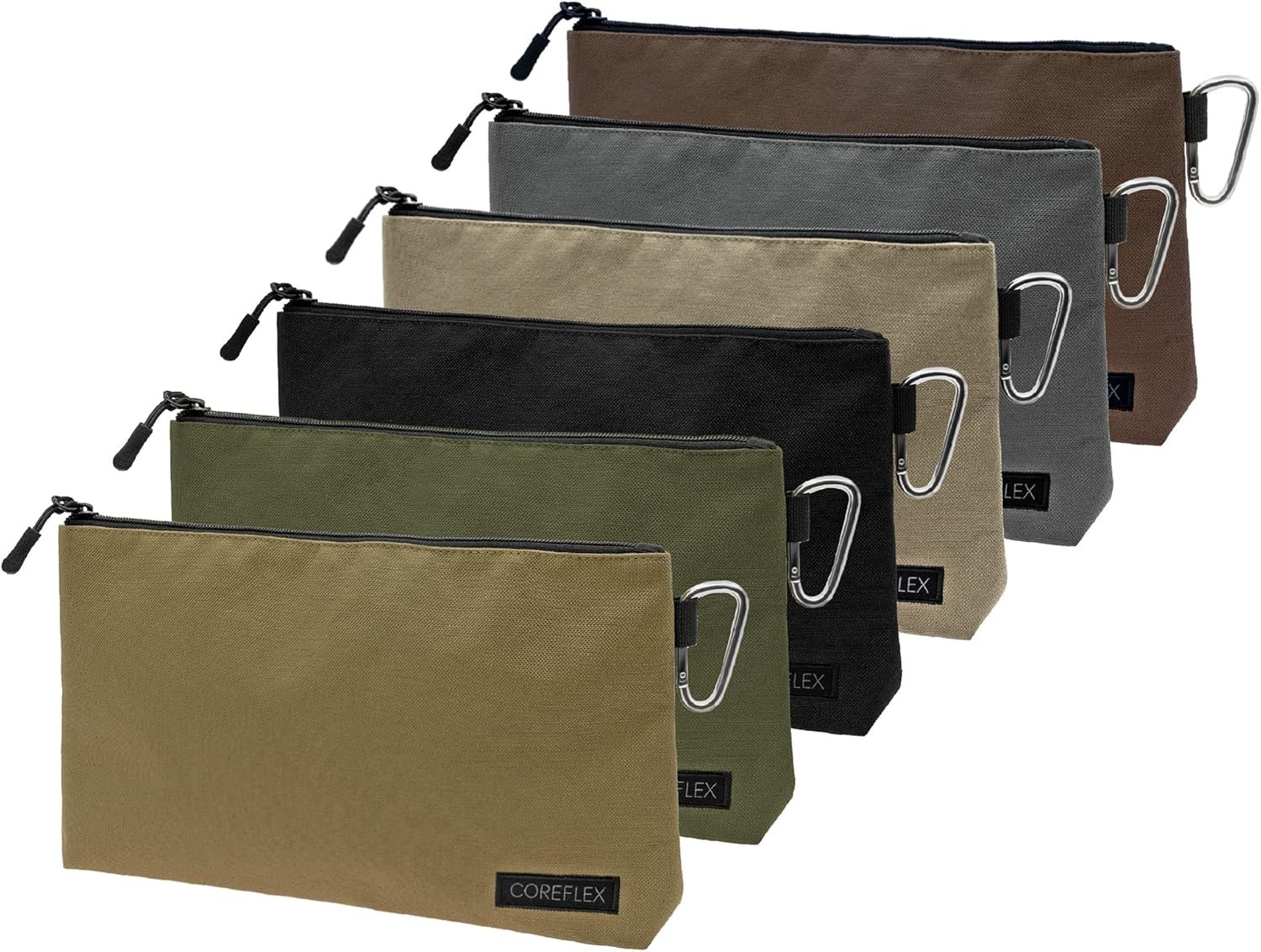 Compact 12-Inch Heavy-Duty Canvas Tool Pouch – 6 Pack for Organized Simplicity
