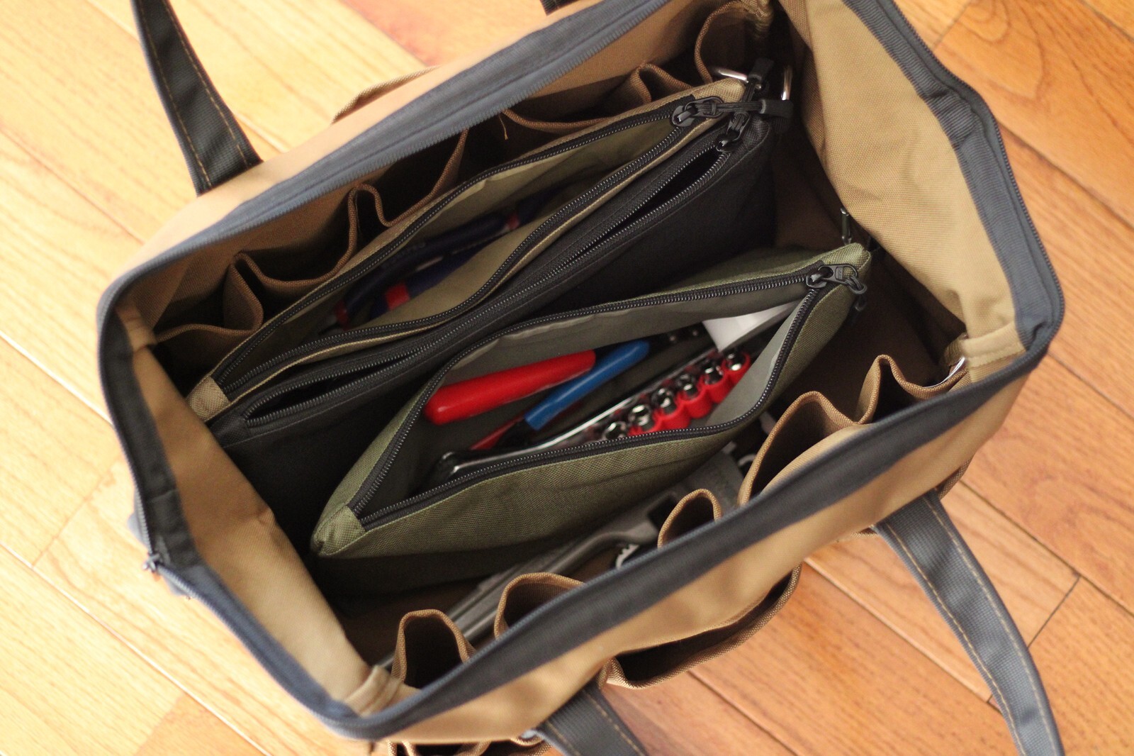 Coreflex Tool Pouch Zipper Bag, Tool bag with 3Pack Multi size