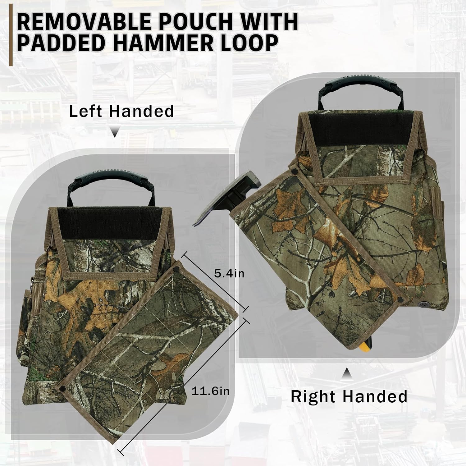 Professional Tool Belt with Suspenders for Men, Heavy Duty Framing Tool