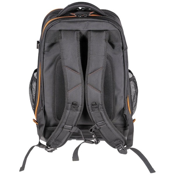 Klein Tools 62805Bptech Tool Backpack, Black/Orange, 1680D Ballistic Weave