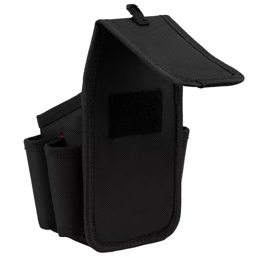 6.7 In. Black 3-Pocket Utility Tool Belt Pouch