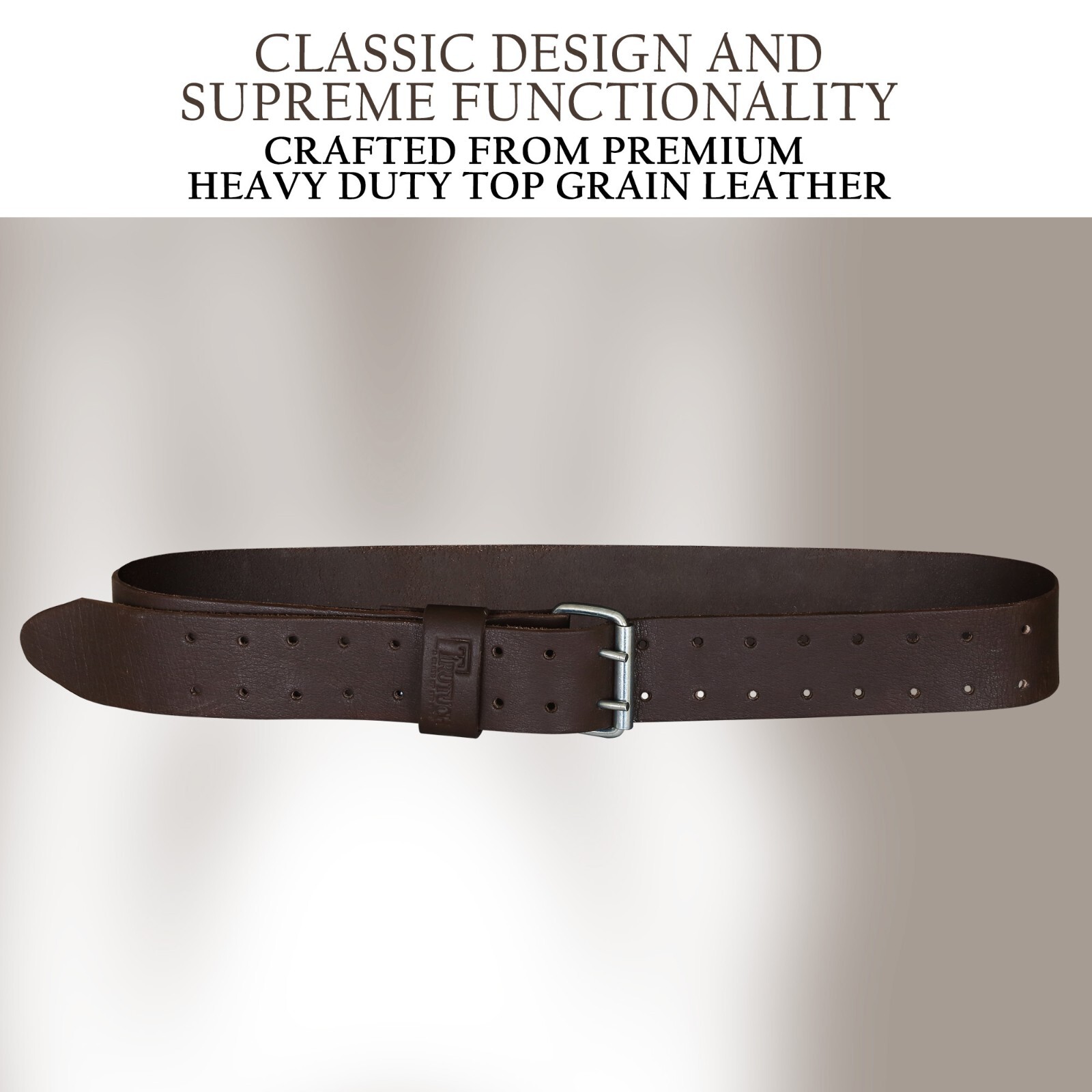 TRUTUCH Leather Work Belt | Chocolate Leather 2-Inch Work Belt | Tool Bag Belts