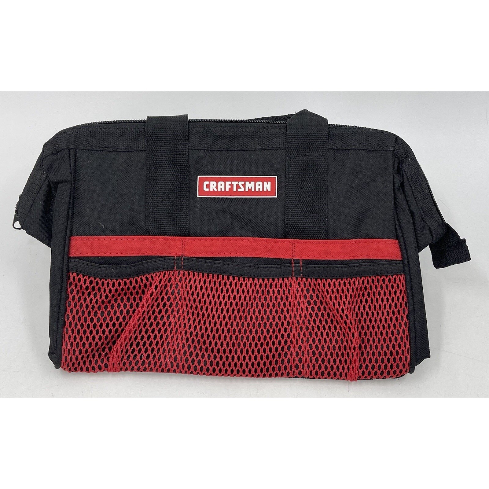 Craftsman 13″ X 8″ Wide Mouth Tool Bag 6 pocket Black/Red PN 37535 New NWT