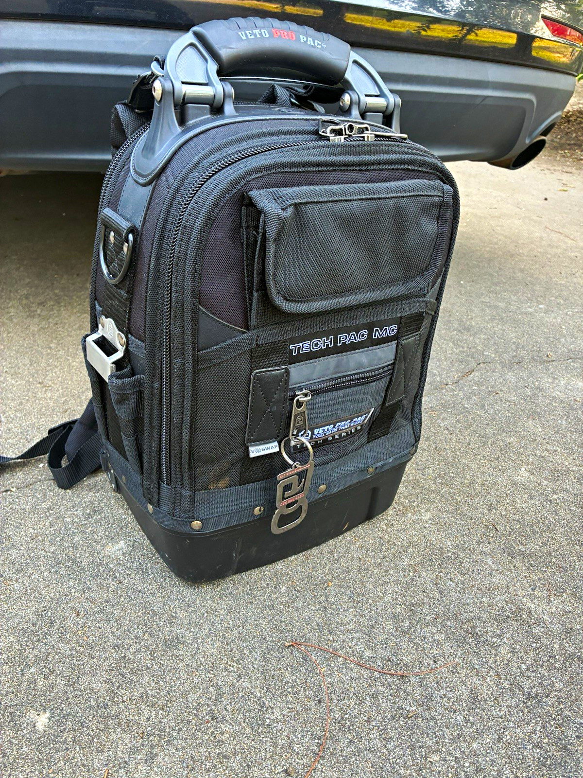 VETO PRO PAC TECH PAC MC Tool Backpack Medium Nylon w/ Handle Black/Gray