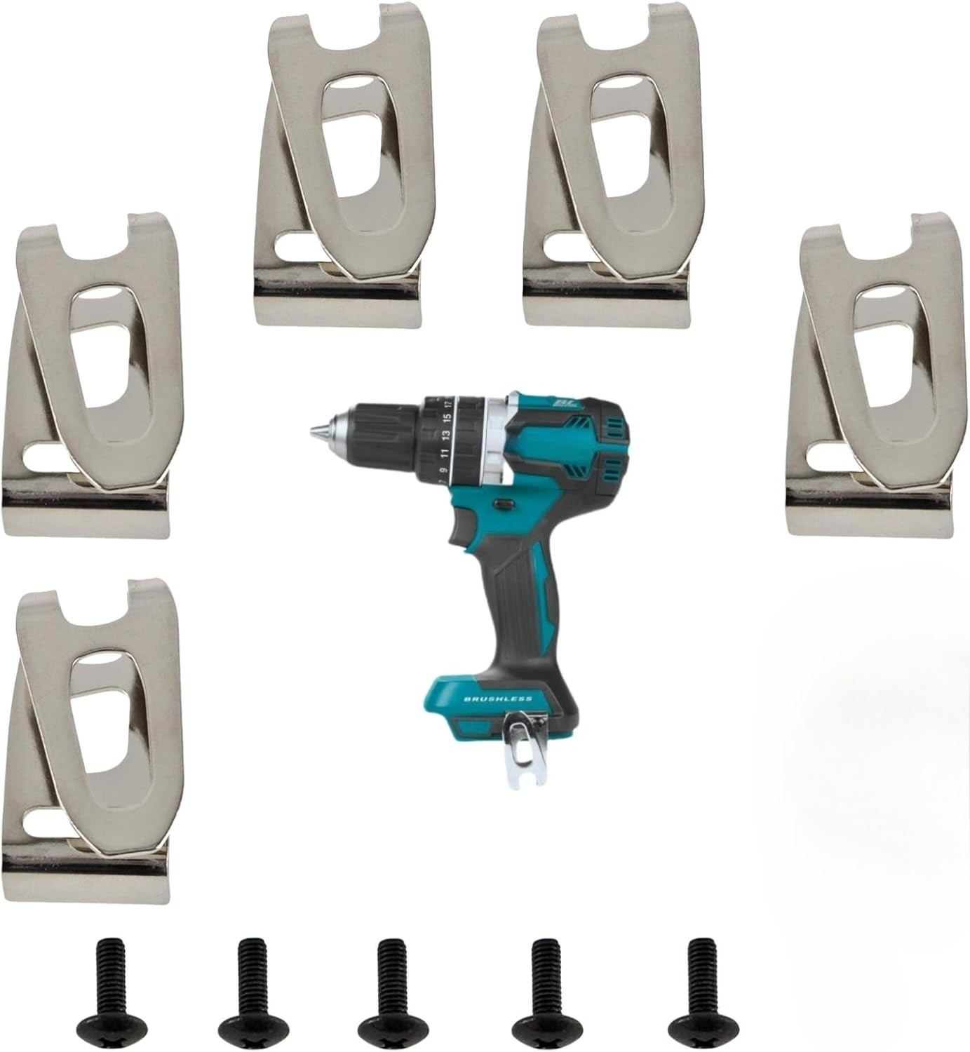 5PK Power Tool Belt Clip Hook for Makita 18V Cordless Drill Holder with Screw
