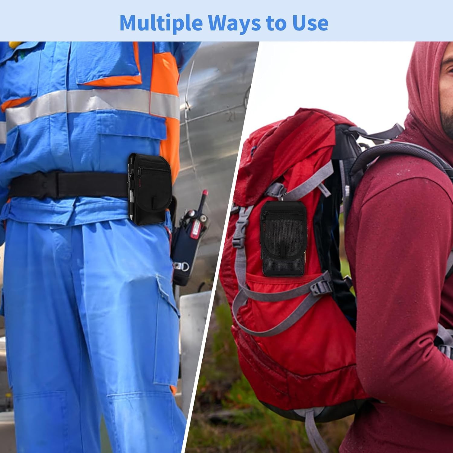 Belt Tool Pouch,Tactical Utility Pouch, Heavy-Duty Nylon EDC Multitool Organizer