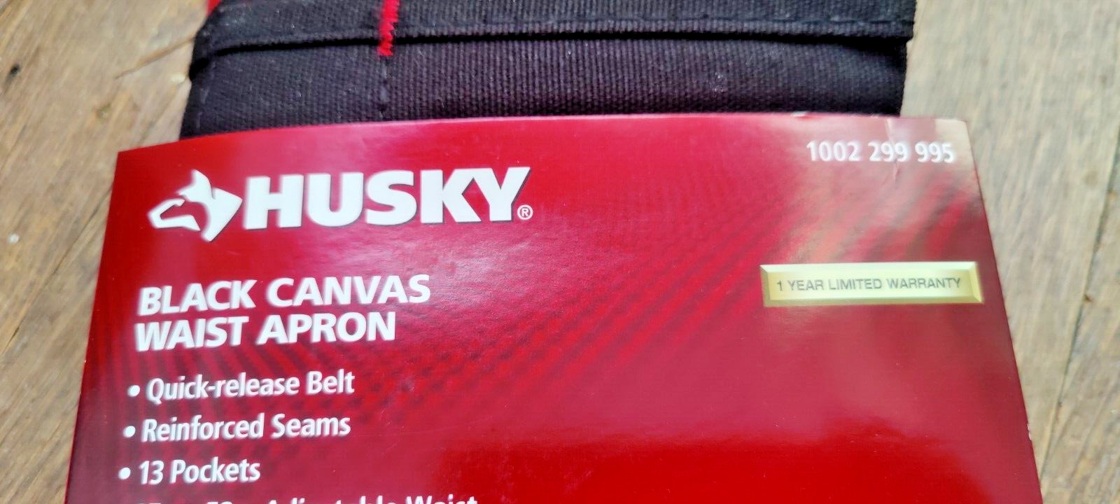 HUSKY 13-pocket Black waist Canvas Bib Tool Belt Apron BRAND NEW