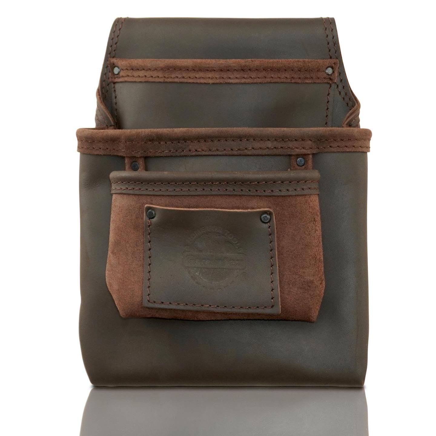 Graintex OS2317 3 Pocket Nail & Tool Pouch Top Grain Oil Tanned Leather