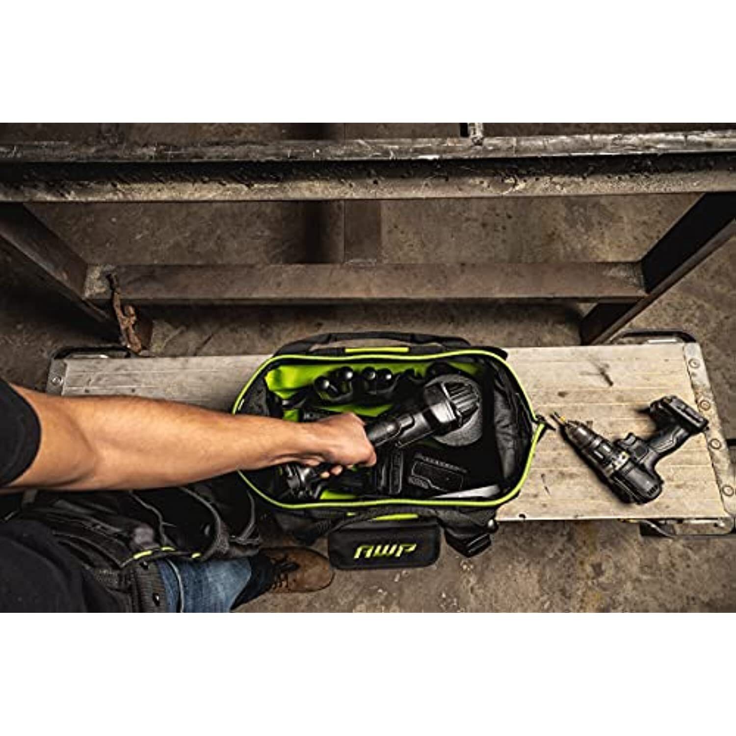 AWP TrapJaw Tool Bag 16 Inch | Wide-Open Easy Access Tool Bag with Molded Feet