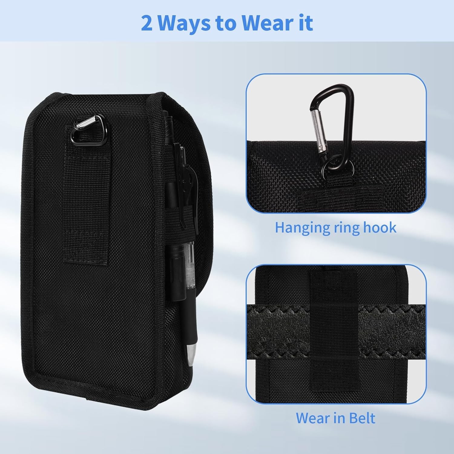 Belt Tool Pouch,Tactical Utility Pouch, Heavy-Duty Nylon EDC Multitool Organizer