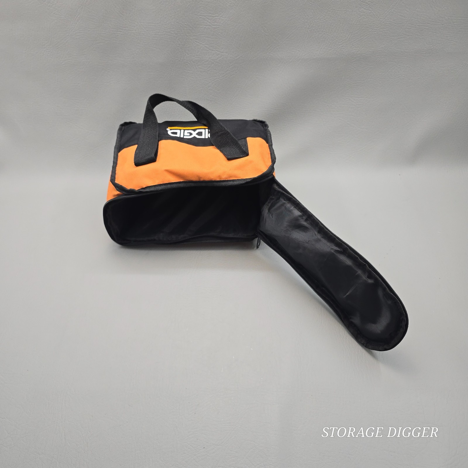 Ridgid Black Orange Heavy Duty Tool Storage Bag, Zip Closure, 11″ x 8″ x 6″