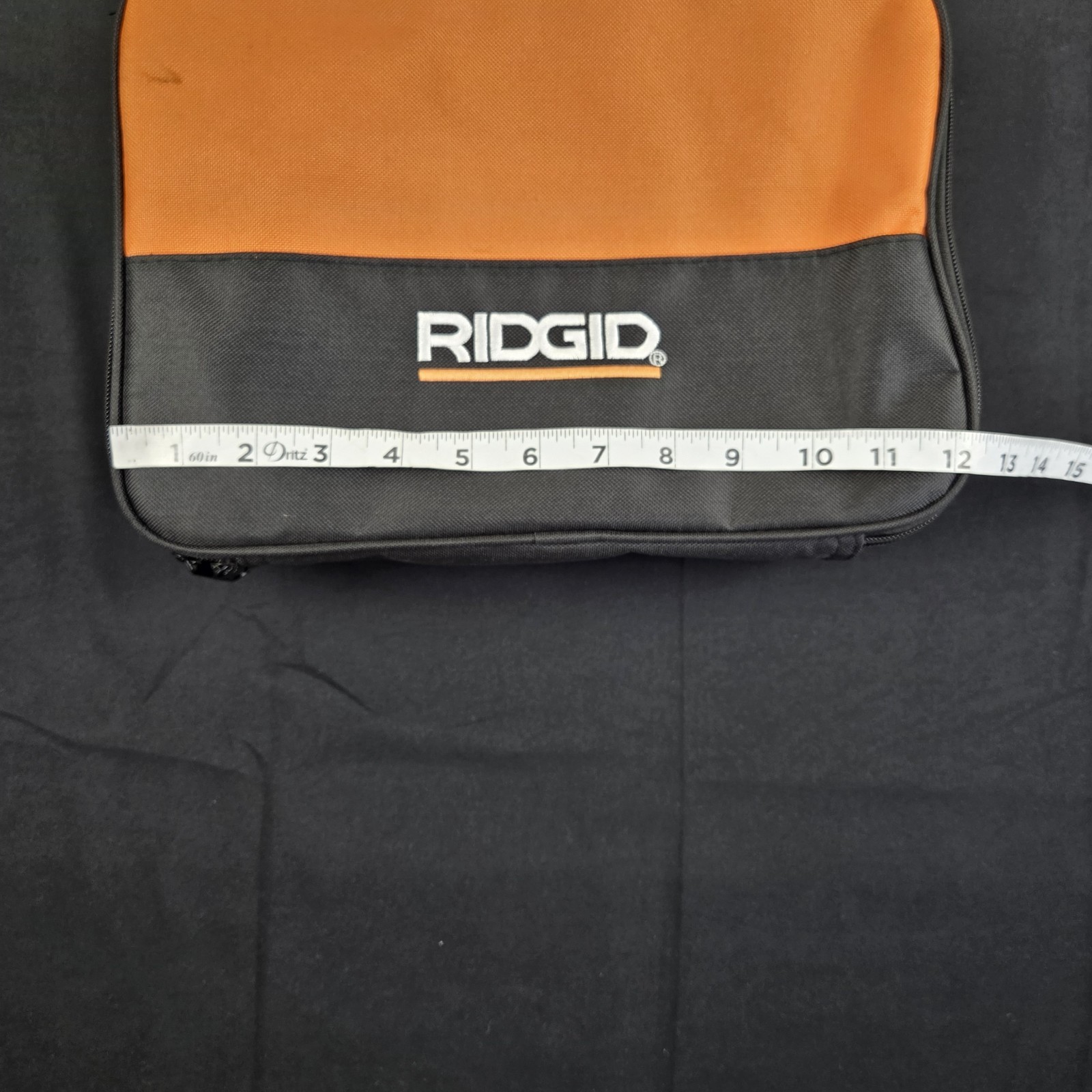 RIDGID Tool Storage Bag Orange Zipper 12X9