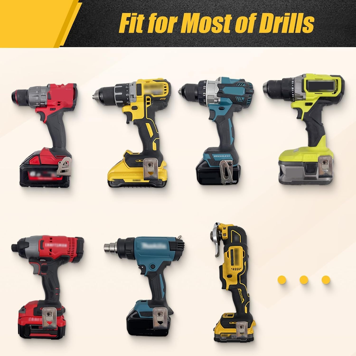 Cordless Drill Holder Belt Clip and Hook Holster for Quick Access