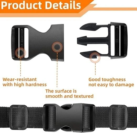 8 Set 1 Inch Heavy Duty Buckles Quick Side Release Buckles Dual Adjustable