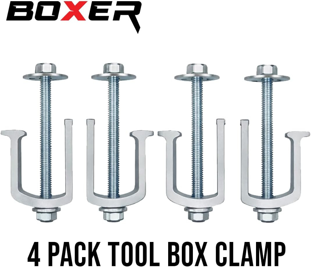 tool BXR Tool Box Clamp 4 Pack – Heavy Duty Universal Aluminum Tie