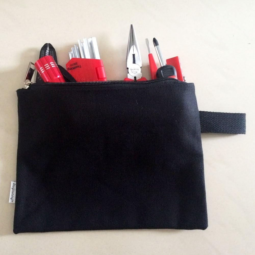 Heavy Duty Cotton Canvas Zipper Tool Storage Pouch Organizer 4 Pack