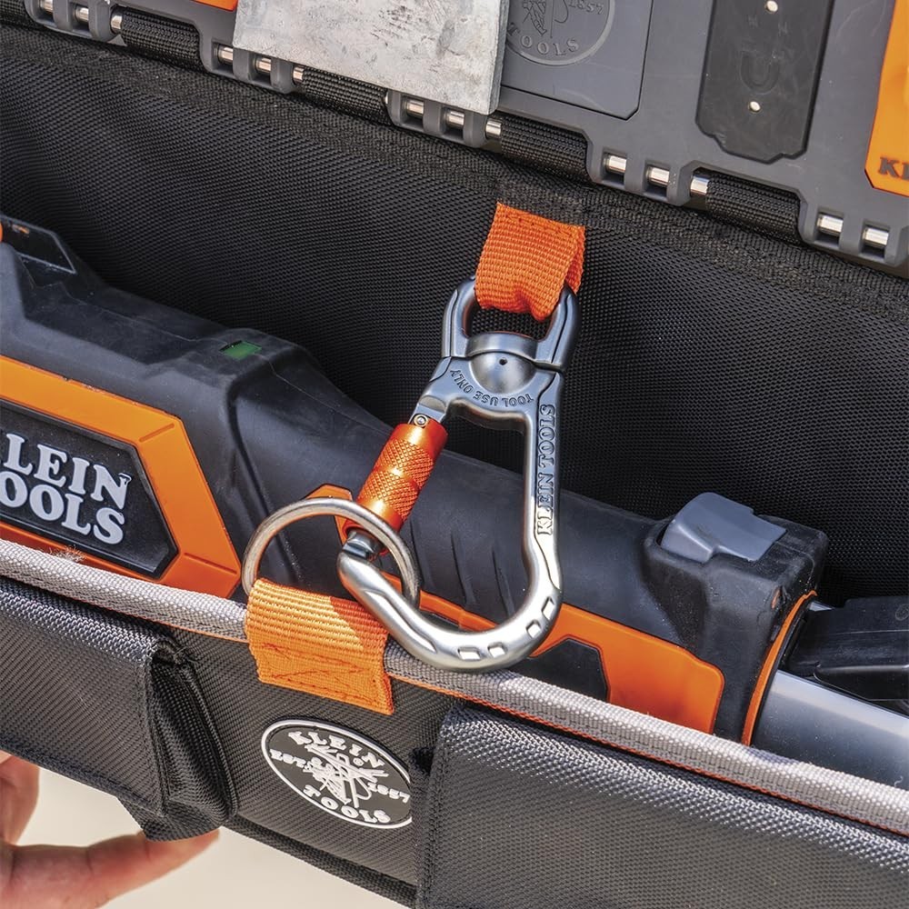 Large Tool Pouch with S Hook Rail System for Lineman Tools, Cutters & Wrenches