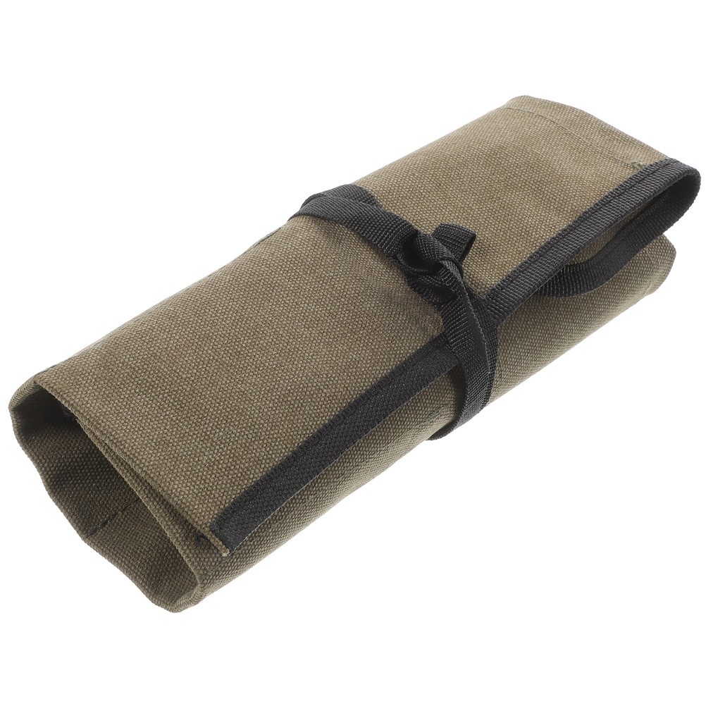 2 Count Tool Roll Woodworking Pouch Carpenter Canvas Bag with Zipper