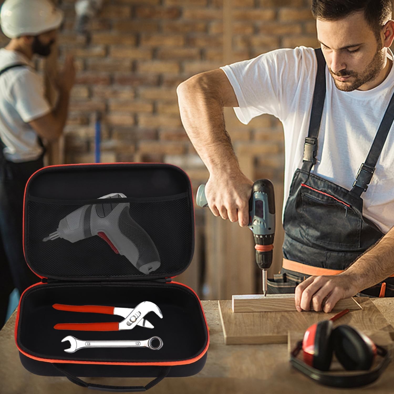 10.6×8.7in Heavy Duty Tool Storage Bag with Handle