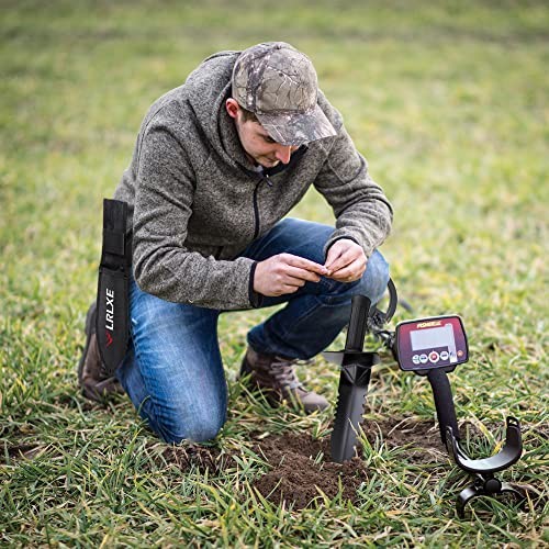 Metal Detector Shovel, Heavy Duty Double Serrated Edge Digging Tool with Belt