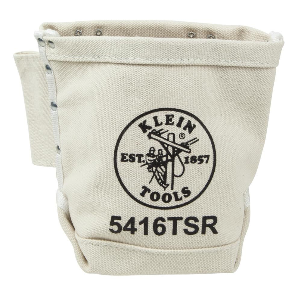 Klein Tools 5416TSR Tool Bag, Bolt Bag with Bull 1 Count (Pack of 1), Natural