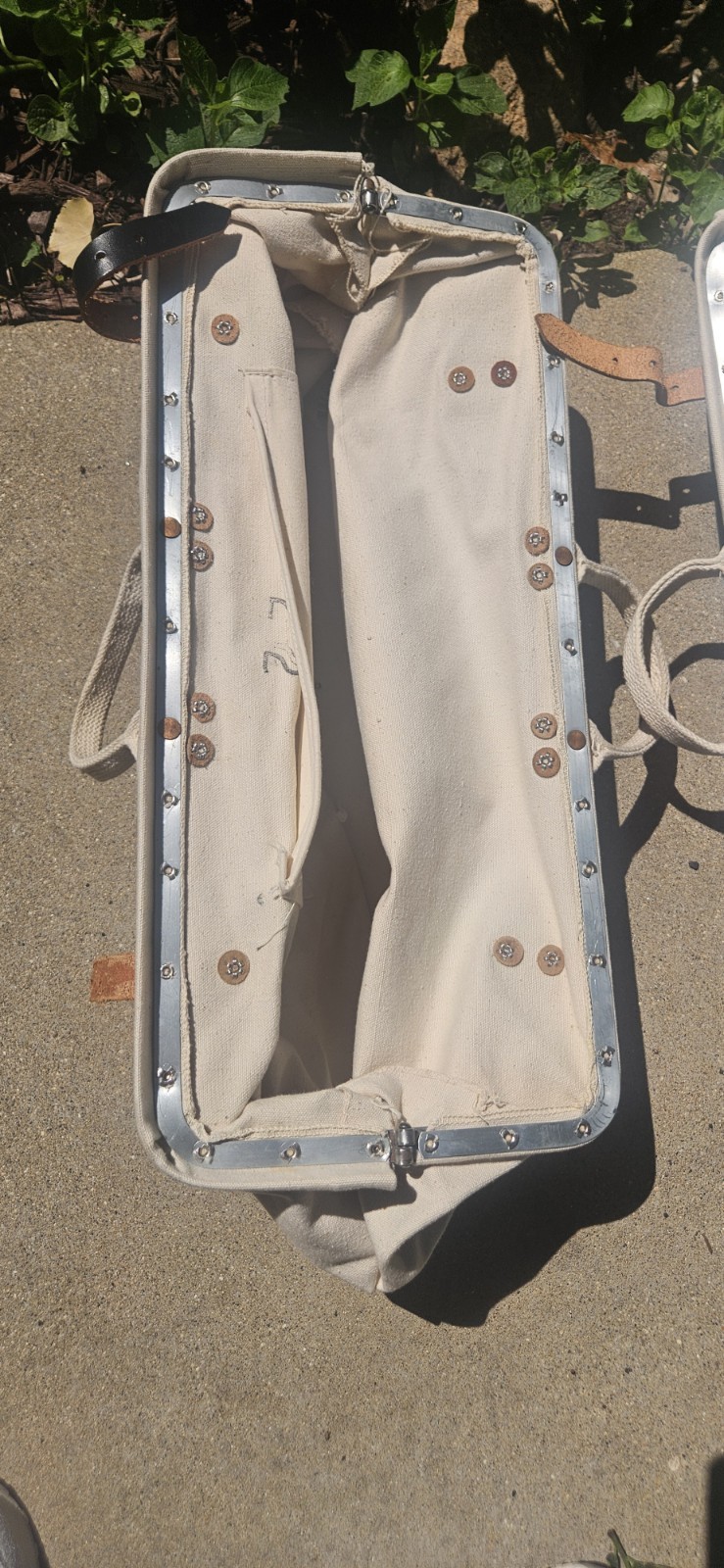 Vtg, Set/2 Huge Canvas LINEMAN UTILITY RIVETED TOOL BAGS, A TRUE FIND,Boat Totes