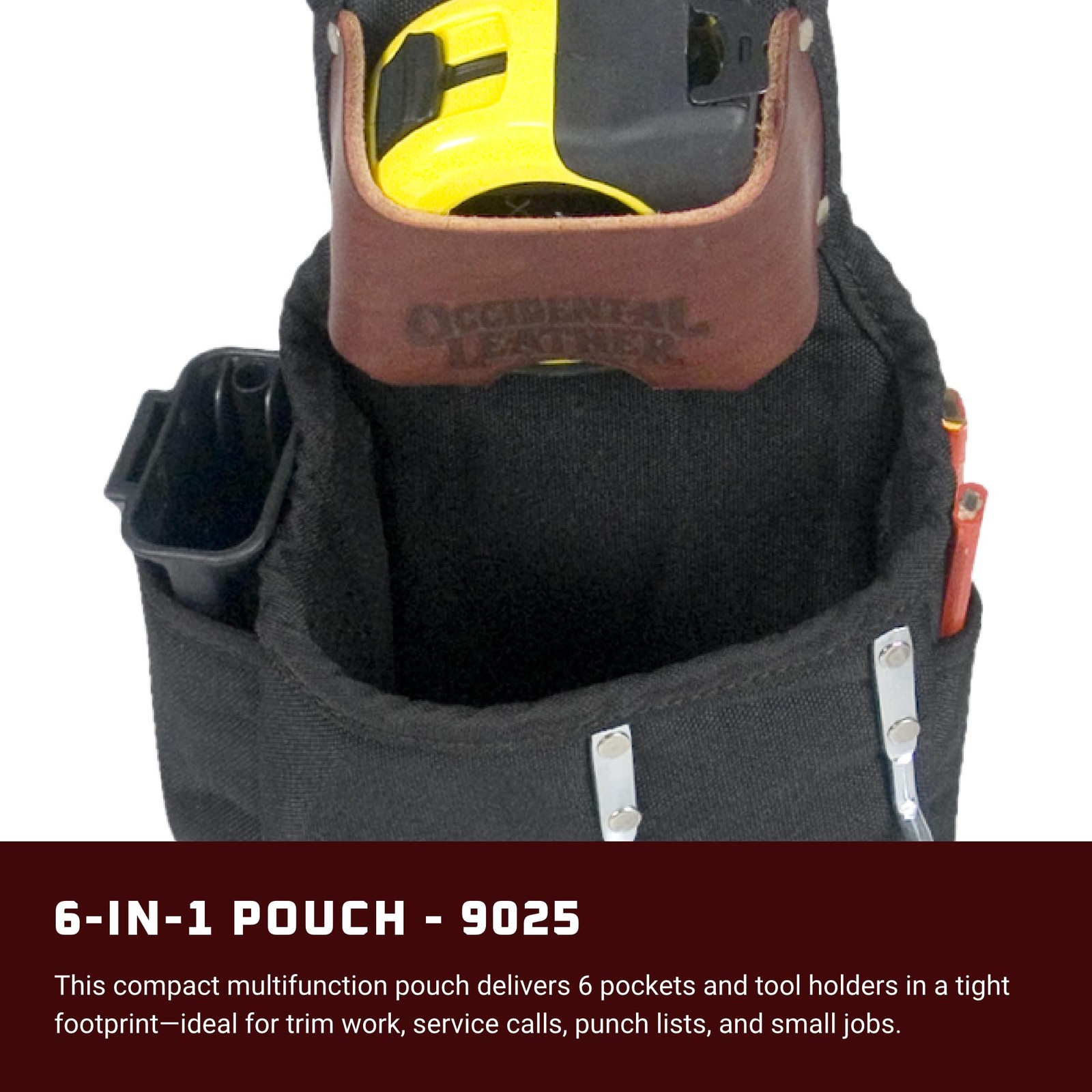 6-in-1 Pouch – 6 Pockets & Tool Holders – Compact – Made in USA