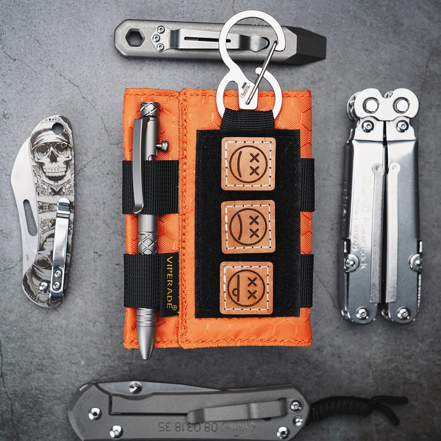 EDC Pocket Organizer 3 Slip Pockets Nylon Tool Pouch – Compact Everyday Carry